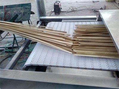 Industrial microwave tunnel oven drying bamboo sticks
